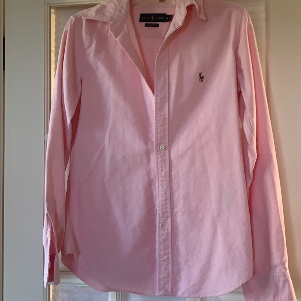 Pink polo Ralph Lauren button up